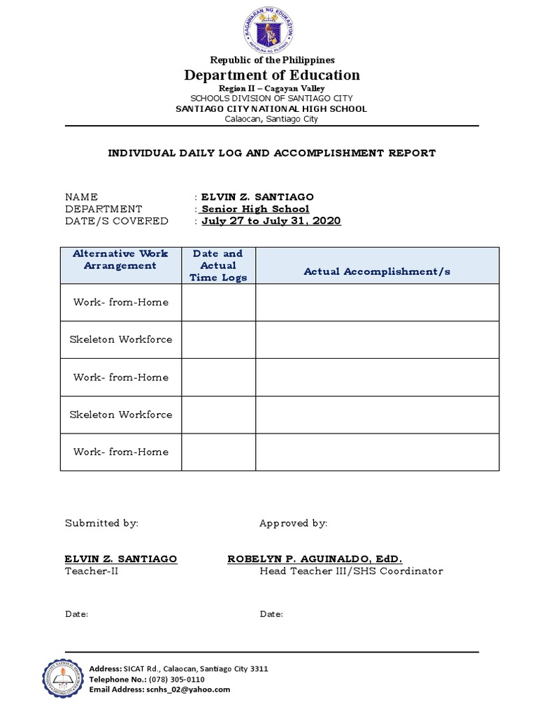 Department of Education: Republic of The Philippines | PDF