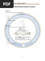 SIMOC 2015 Grade 4 Answers | PDF | Sports & Recreation | Technology ...