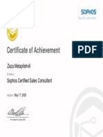 Sophos Certified Sales Consultant