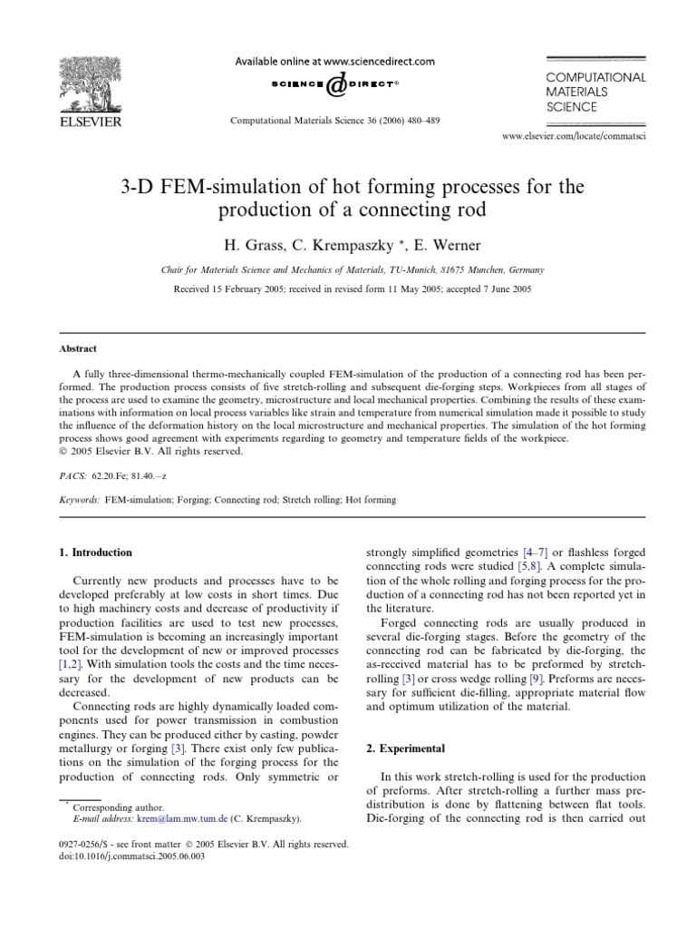 Hot Forming Simulation for Engineers | PDF | Forging | Stress (Mechanics)
