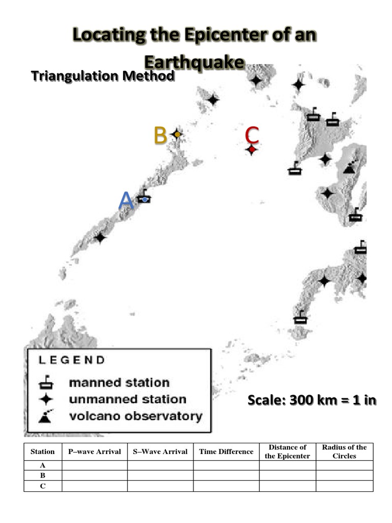Locating The Epicenter of An Earthquake Activity Map