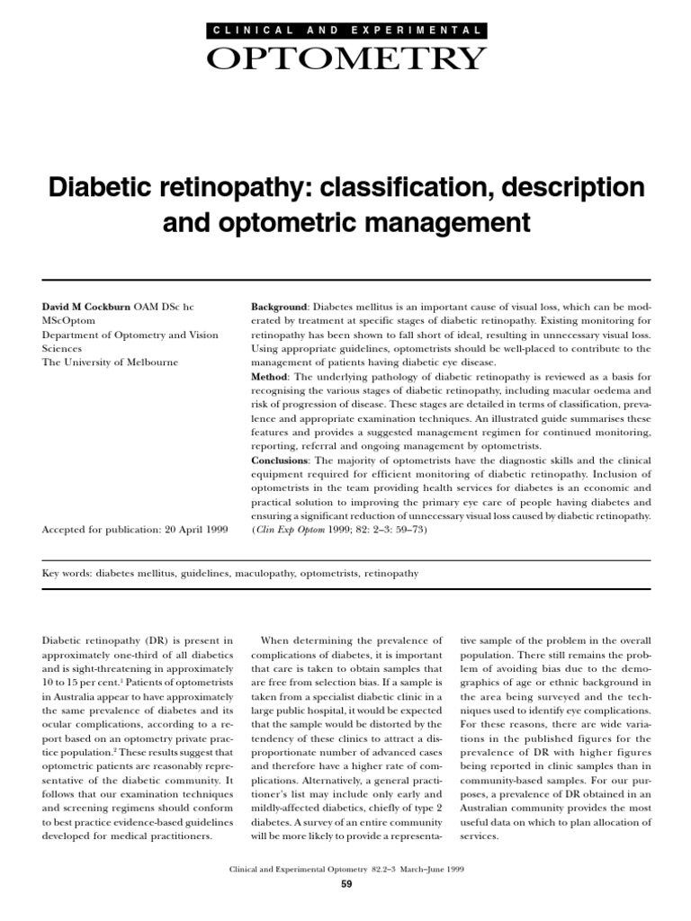 Diabetic Retinopathy | PDF | Optometry | Diabetes