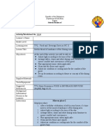 Sample Activity Sheet in Fbs