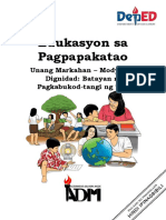 EsP10 - Q1 - Mod9 - Dignidad Batayan NG Pagkabukod-Tangi NG Tao - FINAL07282020