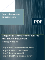 How To Become An Entrepreneur?
