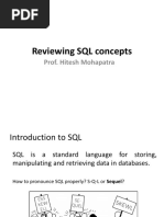 Reviewing SQL Concepts