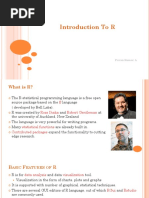 Introduction To R: Pavan Kumar A