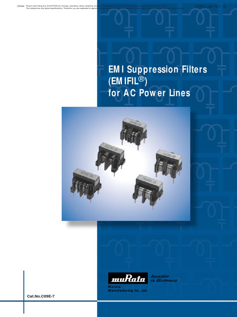 Emi Suppression Filters (Emifilr) For Ac Power Lines: C09E7.Pdf 04.1.14 ...