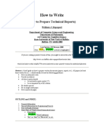 How To Write Technical Report
