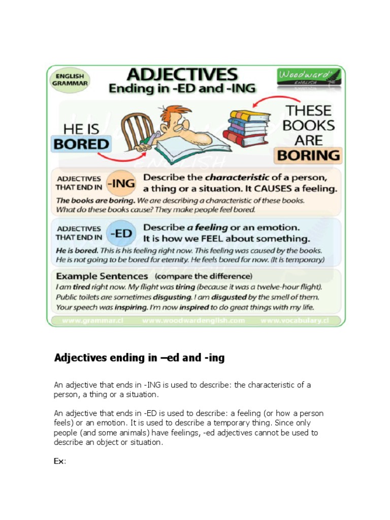 Understanding -ed and -ing Adjectives | PDF