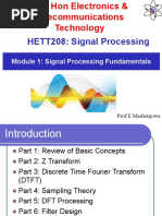 HETT208 Lecture Notes 1 Signal Processing Fundamentals PDF