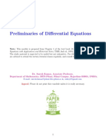 Preliminary of Differential Equations