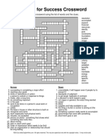 Goals For Success Crossword: Solve The Crossword Using The List of Words and The Clues