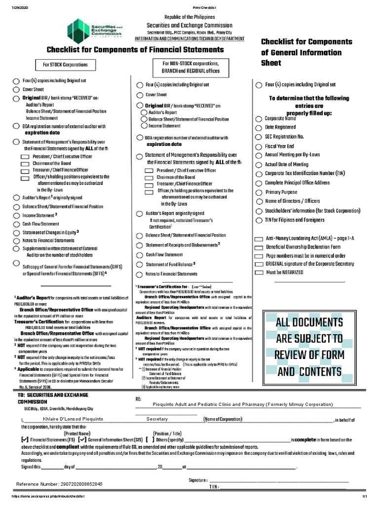Print Checklist Clinic | PDF | Social Science
