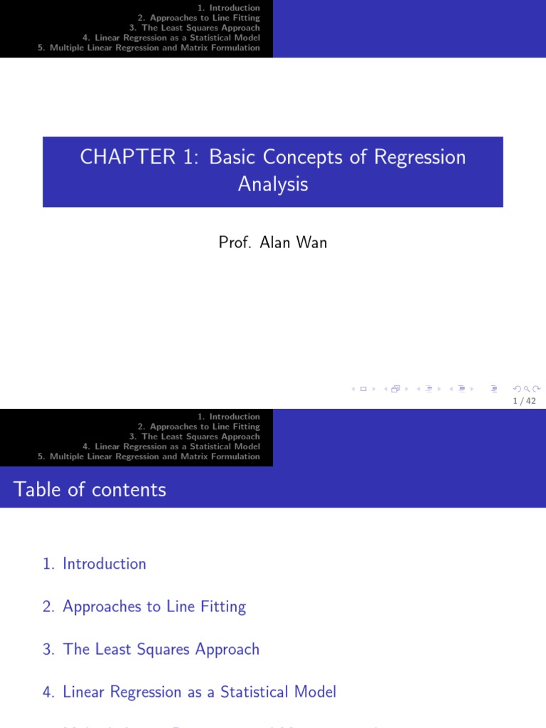 Basic of Regression PDF | PDF | Ordinary Least Squares | Regression ...