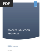 Teacher Induction Program: Department of Education