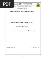 UG - B.Sc. - Information Technology - 12933 - Internet and Java Programming PDF