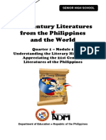 21st Century Literature11 - Q1 - Mod1 - Understanding Literary History and Appreciating 21st Century Literatures of The Philippines - Version 3 PDF