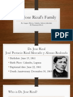 Dr. Jose Rizal's Family: By: Aragon, Beboso, Calamba, Gebora, Jakosalem BS Pharmacy N36-A