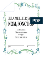 Le/La Meilleur (E) Des: Nom/Fonction