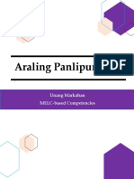 Araling Panlipunan 6: Unang Markahan MELC-based Competencies