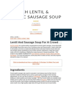 French Lentil & Garlic Sausage Soup