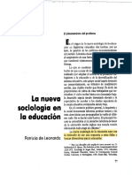 Nueva Sociologia en La Educaion