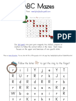 Letter Mazes Printable R PDF