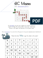 Letter Mazes Printable W PDF