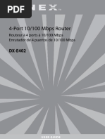 4-Port 10/100 Mbps Router: Routeur À 4 Ports À 10/100 Mbps Enrutador de 4 Puertos de 10/100 Mbps