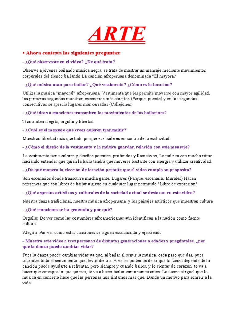 Danza | PDF | Bailes | Las emociones
