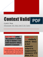 Context Validity: Cyril J. Weir