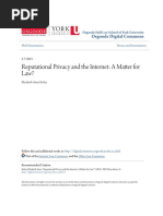 Reputational Privacy and The Internet - A Matter For Law | PDF ...