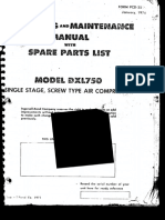 Manual de Operaciones y Mantto Compresor Ingersoll-Rand Mod. DXL750