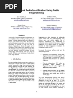 Plagiarized Audio Identification Using Audio Fingerprinting