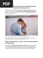 Como Conquistar Um Homem Do Signo de Capricórnio_ Conquiste o Capricorniano