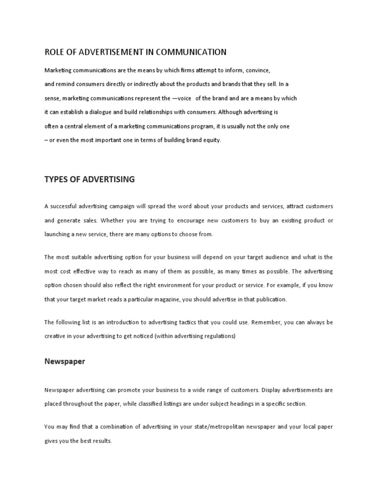 Business and Media Communication | PDF | Marketing Communications ...