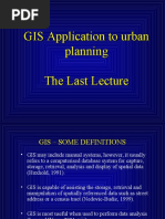 GIS Application To Urban Planning The Last Lecture