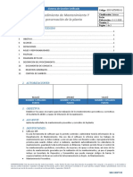 SGU-MTNPR-01 Mantenimiento y Preservacion de Planta