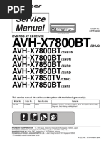 Pioneer Avh-X7800bt Avh-X7850bt Avh-X7850tv crt5826 PDF