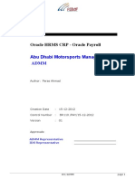 Oracle HRMS CRP - Oracle Payroll: Abu Dhabi Motorsports Management Admm