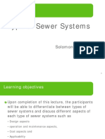 Type of Sewer Systems: Solomon Seyoum