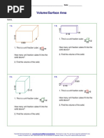 Volume/Surface Area: Name: - Date