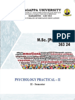 PG - M.Sc. - Psycology - 363 24 - Psychology Practical II - MSC Psychology