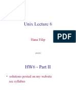 Unix Lecture 6: Hana Filip
