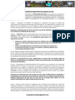 Cuarto Pronunciamiento Sobre Decreto de Urgencia 075.07.20