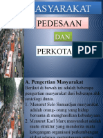 Masyarakat Pedesaan Dan Perkotaan