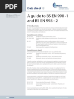 A Guide To BS EN 998 - 1 and BS EN 998 - 2: Data Sheet