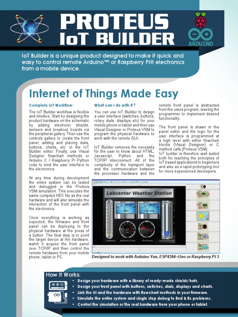 Proteus IoT Builder PDF | PDF | Internet Of Things | Graphical User ...