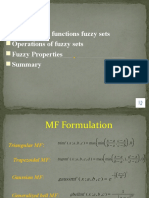 Membership Functions Fuzzy Sets Operations of Fuzzy Sets Fuzzy Properties